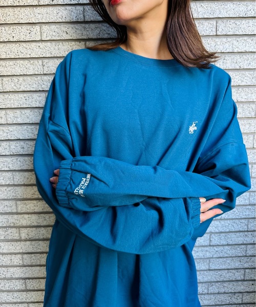 BEVERLY HILLS POLO CLUB(ビバリーヒルズポロクラブ)の「BEVERLY HILLS POLO CLUB/ビバリーヒルズポロクラブ / ミニ裏毛BIGスウェット(スウェット・レディース・ネイビー/ブラック/アイボリー/ブルー/オレンジ/グレー/グリーン/ブラウン・LARGE/X-LARGE/MEDIUM)」の7枚目の写真