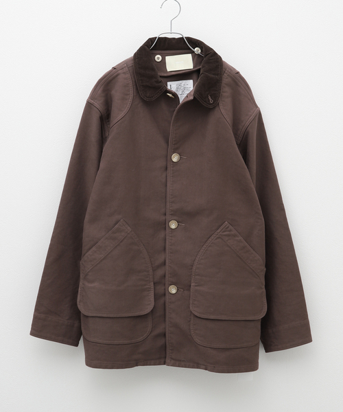 417 EDIFICE(フォーワンセブンエディフィス)の「【INNAT / インアット】 HUNTING COAT / ハンティングコート(カバーオール・メンズ・チャコールグレー/ブラウン・2)」の2枚目の写真