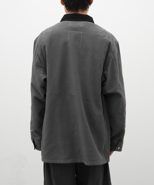 417 EDIFICE(フォーワンセブンエディフィス)の「【INNAT / インアット】 HUNTING COAT / ハンティングコート(カバーオール・メンズ・チャコールグレー/ブラウン・2)」の8枚目の写真