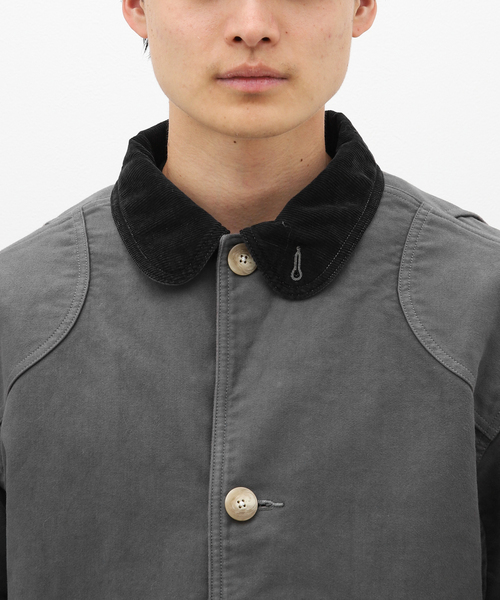 417 EDIFICE(フォーワンセブンエディフィス)の「【INNAT / インアット】 HUNTING COAT / ハンティングコート(カバーオール・メンズ・チャコールグレー/ブラウン・2)」の9枚目の写真