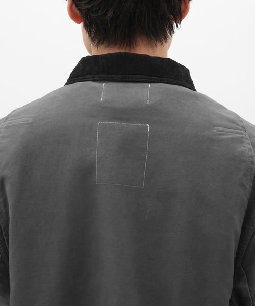 417 EDIFICE(フォーワンセブンエディフィス)の「【INNAT / インアット】 HUNTING COAT / ハンティングコート(カバーオール・メンズ・チャコールグレー/ブラウン・2)」の10枚目の写真