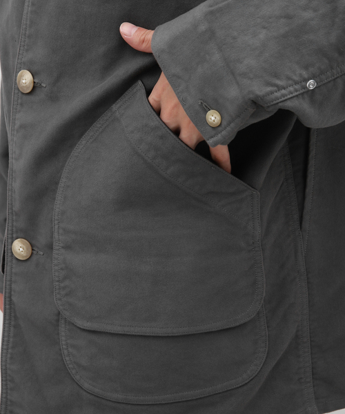 417 EDIFICE(フォーワンセブンエディフィス)の「【INNAT / インアット】 HUNTING COAT / ハンティングコート(カバーオール・メンズ・チャコールグレー/ブラウン・2)」の13枚目の写真