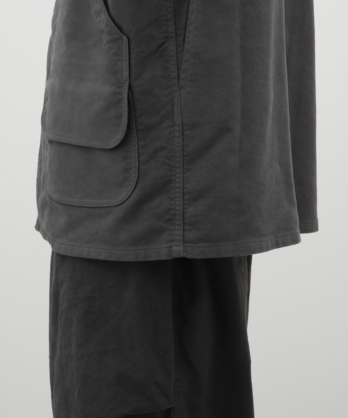 417 EDIFICE(フォーワンセブンエディフィス)の「【INNAT / インアット】 HUNTING COAT / ハンティングコート(カバーオール・メンズ・チャコールグレー/ブラウン・2)」の18枚目の写真