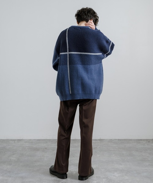 our legacy チェック柄ニットセーター FULL ZIP HOOD | OUR LEGACY