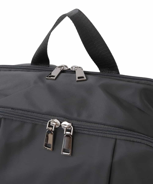 MK MICHEL KLEIN(エムケーミッシェルクラン)の「ダブルファスナーフロントタックリュック(バックパック/リュック・レディース・グレー/ブラック・00)」の11枚目の写真