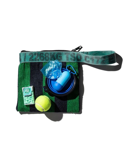 PUEBCO(プエブコ)の「RUG POUCH(ハンドバッグ・メンズ・ターコイズブルー系/マスタード/グリーン系その他・ONE SIZE)」の1枚目の写真