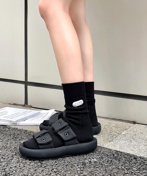 セール】ワンポイントクルーソックス 2足セット（ソックス/靴下