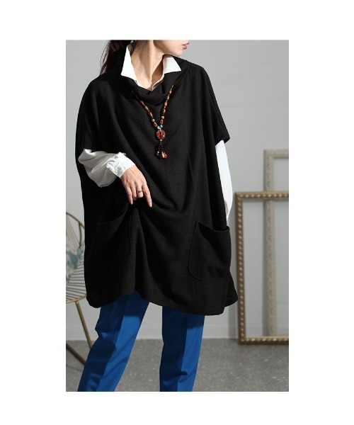 Momonohana ‼️TIARA ブラック 半袖ニット osharewalker 「新色・新サイズ登場」ニット レディース 秋