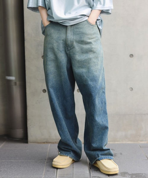 SPINNS（スピンズ）の「【6カラー/S.M.Lサイズ展開】ヴィンテージライクオーバーダイデニムパンツ（デニムパンツ・メンズ・ブルー系その他2/ブルー系その他/サックスブルー系/ブラック系その他/ブラック系その他2/ブルー系その他3・S/L/M）」の5枚目の写真