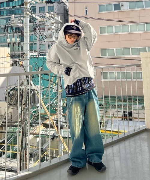 SPINNS（スピンズ）の「【6カラー/S.M.Lサイズ展開】ヴィンテージライクオーバーダイデニムパンツ（デニムパンツ・メンズ・ブルー系その他2/ブルー系その他/サックスブルー系/ブラック系その他/ブラック系その他2/ブルー系その他3・S/L/M）」の14枚目の写真