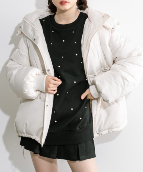 OLIVE des OLIVE(オリーブデオリーブ)の「袖チュール重ねスウェット 1032060320(スウェット・レディース・チャコールグレー/オフホワイト/ブラック・FREE)」の19枚目の写真