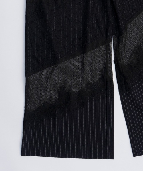 PRANK PROJECT（プランクプロジェクト）の「レーストリムパンツ / Lace Trim Pants（その他パンツ・レディース・ネイビー/アイボリー・36/38）」の4枚目の写真