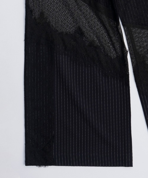 PRANK PROJECT（プランクプロジェクト）の「レーストリムパンツ / Lace Trim Pants（その他パンツ・レディース・ネイビー/アイボリー・36/38）」の5枚目の写真