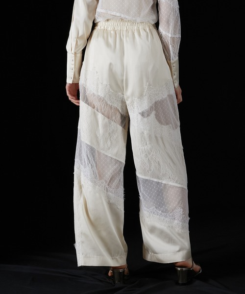 PRANK PROJECT（プランクプロジェクト）の「レーストリムパンツ / Lace Trim Pants（その他パンツ・レディース・ネイビー/アイボリー・36/38）」の11枚目の写真