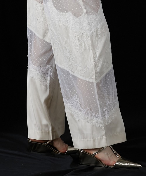 PRANK PROJECT（プランクプロジェクト）の「レーストリムパンツ / Lace Trim Pants（その他パンツ・レディース・ネイビー/アイボリー・36/38）」の20枚目の写真