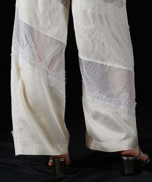 PRANK PROJECT（プランクプロジェクト）の「レーストリムパンツ / Lace Trim Pants（その他パンツ・レディース・ネイビー/アイボリー・36/38）」の19枚目の写真