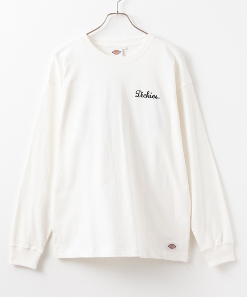Dickies(ディッキーズ)の「Dickies 別注バックロゴ刺繍ロングスリーブTシャツ(Tシャツ/カットソー・メンズ・杢グレー/グリーン/ホワイト/ブラック・S/M/L/XL/XXL)」の6枚目の写真