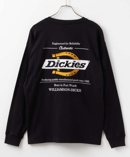 Dickies(ディッキーズ)の「Dickies 別注バックロゴ刺繍ロングスリーブTシャツ(Tシャツ/カットソー・メンズ・杢グレー/グリーン/ホワイト/ブラック・S/M/L/XL/XXL)」の7枚目の写真