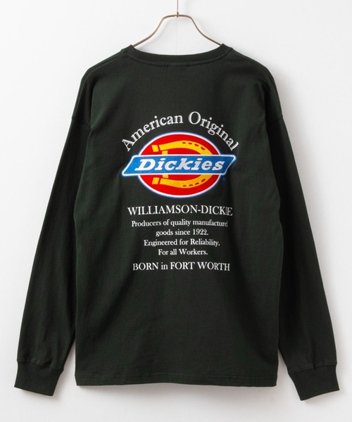 Dickies(ディッキーズ)の「Dickies 別注バックロゴ刺繍ロングスリーブTシャツ(Tシャツ/カットソー・メンズ・杢グレー/グリーン/ホワイト/ブラック・S/M/L/XL/XXL)」の11枚目の写真