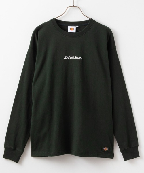 Dickies(ディッキーズ)の「Dickies 別注バックロゴ刺繍ロングスリーブTシャツ(Tシャツ/カットソー・メンズ・杢グレー/グリーン/ホワイト/ブラック・S/M/L/XL/XXL)」の12枚目の写真