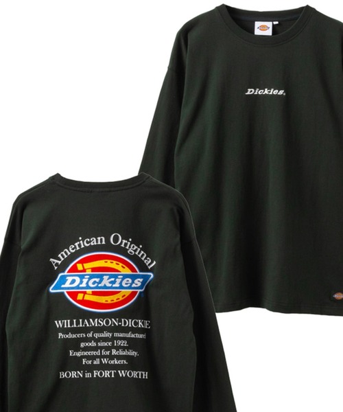 Dickies(ディッキーズ)の「Dickies 別注バックロゴ刺繍ロングスリーブTシャツ(Tシャツ/カットソー・メンズ・杢グレー/グリーン/ホワイト/ブラック・S/M/L/XL/XXL)」の18枚目の写真