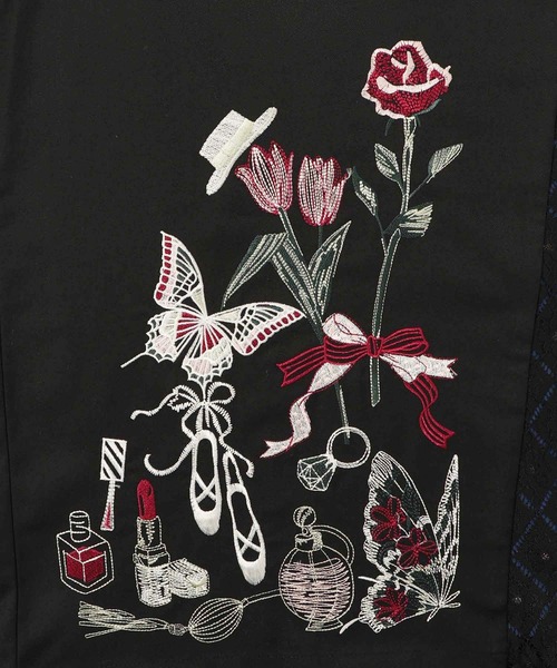 iS ScoLar（イズスカラー）の「533265：花蝶おめかし刺繍 レース切替 