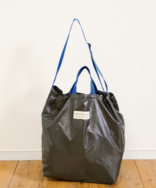 Butler Verner Sails(バトラーヴァーナーセイルス)の「Butler Verner Sails バトラーバーナーセイルズ / リップナイロンポケッタブルトートバッグ ショルダーバッグ / JA-2043-33(トートバッグ・メンズ・ダークグリーン/ブルーグレー/チャコール・FREE)」の7枚目の写真