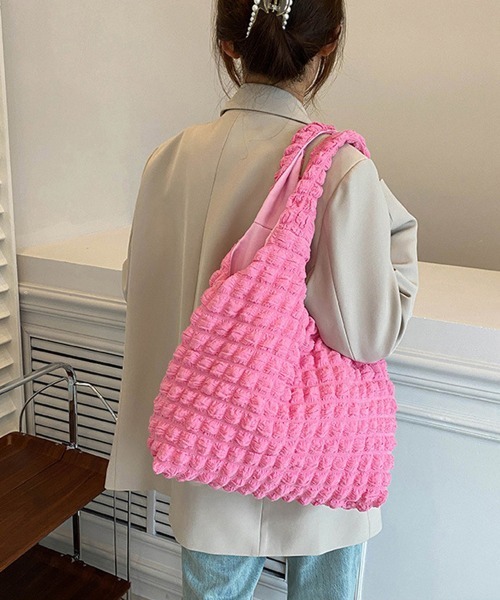 Miniministore(ミニミニストア)の「ポップコーントートバッグ韓国肩掛けバッグ(トートバッグ・レディース・ブラック/イエロー/フューシャピンク/アイボリー/ピンク・FREE)」の13枚目の写真