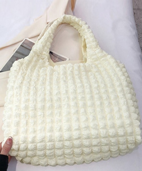 Miniministore(ミニミニストア)の「ポップコーントートバッグ韓国肩掛けバッグ(トートバッグ・レディース・ブラック/イエロー/フューシャピンク/アイボリー/ピンク・FREE)」の17枚目の写真