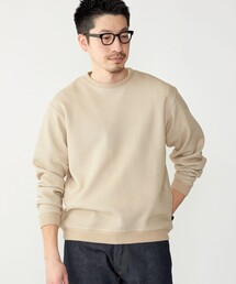 SHIPS: カット ジャカード バーズアイ クルーネック 長袖 Tシャツ