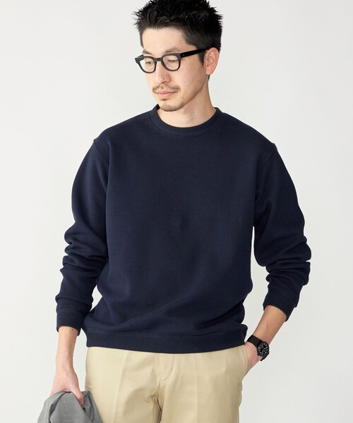 SHIPS(シップス)の「SHIPS: カット ジャカード バーズアイ クルーネック 長袖 Tシャツ(Tシャツ/カットソー・メンズ・ネイビー/ベージュ/グレー・LARGE/MEDIUM/SMALL)」の14枚目の写真