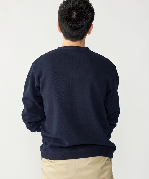 SHIPS: カット ジャカード バーズアイ クルーネック 長袖 Tシャツ SHIPS｜SHIPS: カット ジャカード バーズアイ クルーネック 長袖