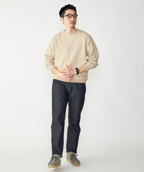 SHIPS(シップス)の「SHIPS: カット ジャカード バーズアイ クルーネック 長袖 Tシャツ(Tシャツ/カットソー・メンズ・ネイビー/ベージュ/グレー・LARGE/MEDIUM/SMALL)」の21枚目の写真