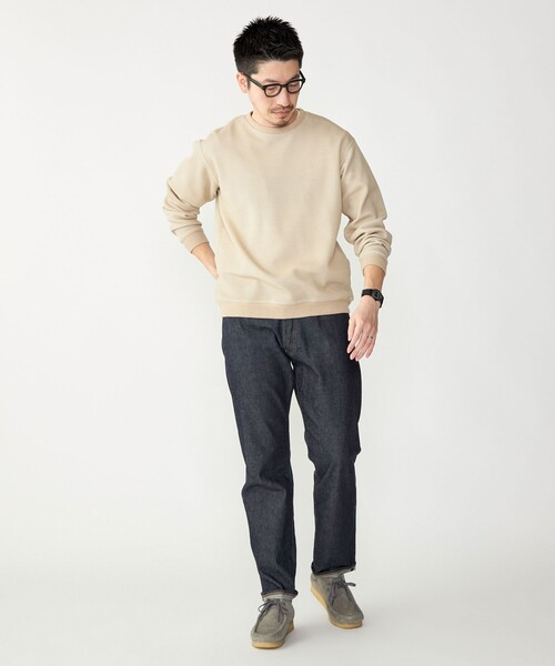 SHIPS(シップス)の「SHIPS: カット ジャカード バーズアイ クルーネック 長袖 Tシャツ(Tシャツ/カットソー・メンズ・ネイビー/ベージュ/グレー・LARGE/MEDIUM/SMALL)」の12枚目の写真