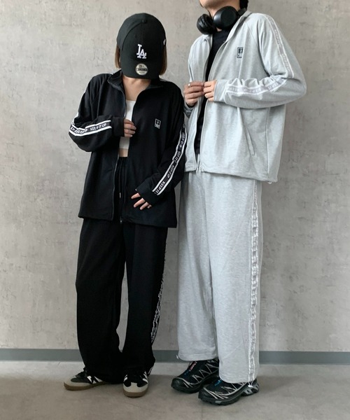 セール】【セットアップ】ラインロゴ スウェットジャージパンツ