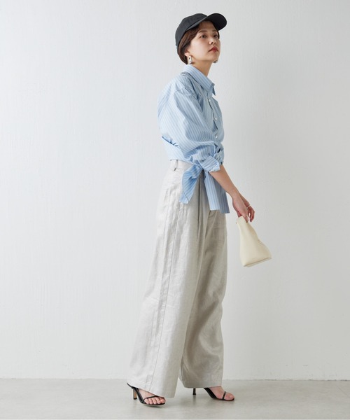 GALLARDAGALANTE（ガリャルダガランテ）の「箔プリントタックワイドパンツ（チノパンツ・レディース・ゴールド/シルバー・0/1）」の14枚目の写真