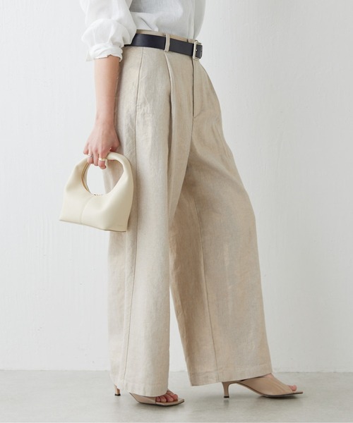 GALLARDAGALANTE（ガリャルダガランテ）の「箔プリントタックワイドパンツ（チノパンツ・レディース・ゴールド/シルバー・0/1）」の18枚目の写真