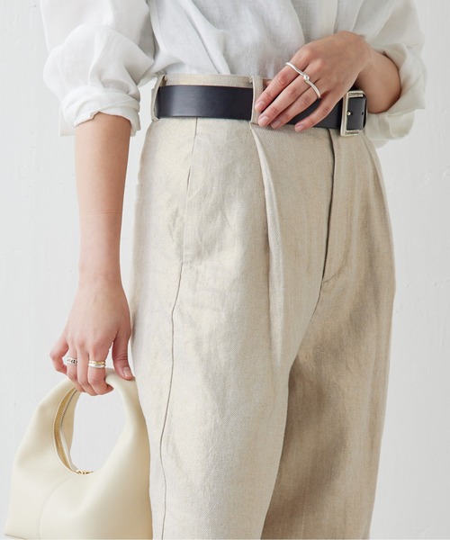 GALLARDAGALANTE（ガリャルダガランテ）の「箔プリントタックワイドパンツ（チノパンツ・レディース・ゴールド/シルバー・0/1）」の13枚目の写真