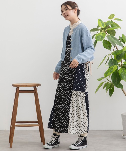 POU DOU DOU（プードゥドゥ）の「テープヤーンカーディガン（カーディガン/ボレロ・レディース・グリーン/アイボリー/ブルー・3）」の10枚目の写真