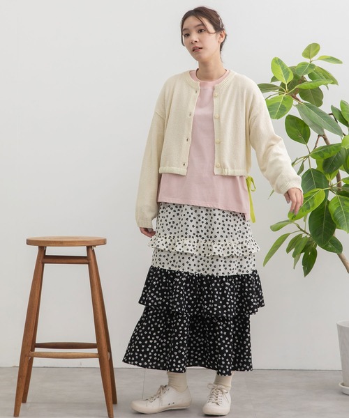 POU DOU DOU（プードゥドゥ）の「テープヤーンカーディガン（カーディガン/ボレロ・レディース・グリーン/アイボリー/ブルー・3）」の17枚目の写真