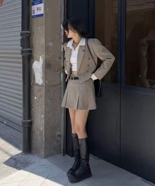 HALEY PESCA（ヘーリーペスカ）の「HALEY PESCA/無地ヘンリーネックポロカットソー ロンT（Tシャツ/カットソー・レディース・ブラック/ホワイト/グレー・SMALL/MEDIUM/LARGE）」の7枚目の写真