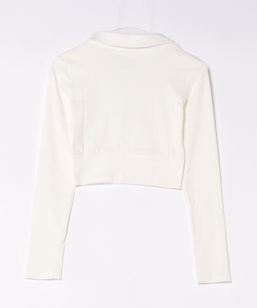 HALEY PESCA（ヘーリーペスカ）の「HALEY PESCA/無地ヘンリーネックポロカットソー ロンT（Tシャツ/カットソー・レディース・ブラック/ホワイト/グレー・SMALL/MEDIUM/LARGE）」の21枚目の写真