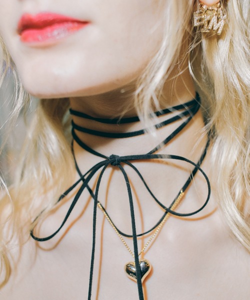 EIMY ISTOIRE（エイミーイストワール）の「Plump Heartリボンチョーカー（ネックレス・レディース・シルバー/ゴールド・FREE）」の8枚目の写真