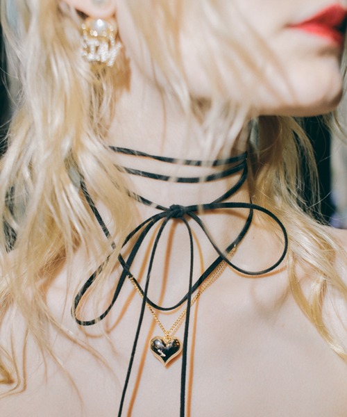 EIMY ISTOIRE（エイミーイストワール）の「Plump Heartリボンチョーカー（ネックレス・レディース・シルバー/ゴールド・FREE）」の10枚目の写真