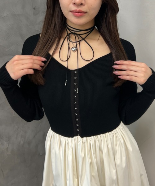 EIMY ISTOIRE（エイミーイストワール）の「Plump Heartリボンチョーカー（ネックレス・レディース・シルバー/ゴールド・FREE）」の20枚目の写真