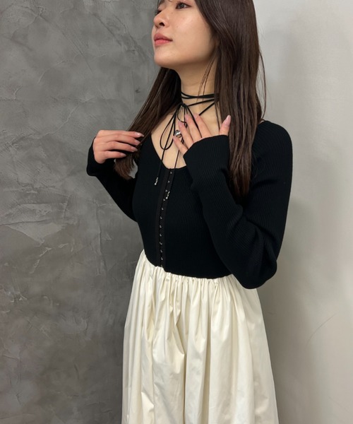 EIMY ISTOIRE（エイミーイストワール）の「Plump Heartリボンチョーカー（ネックレス・レディース・シルバー/ゴールド・FREE）」の22枚目の写真