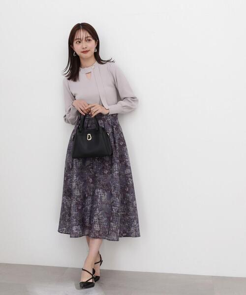 ボディドレッシングデラックス かわいい！シルク混スカート 34/黒　レディース PROPORTION BODY DRESSING（プロポーションボディドレッシング