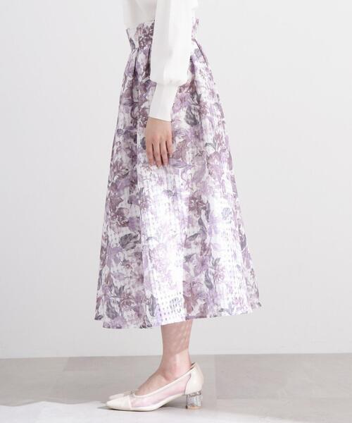 PROPORTION BODY DRESSING(プロポーションボディドレッシング)の「シアーチェックフラワースカート / 1214120300(スカート・レディース・パープル/グレー・X-SMALL/SMALL/MEDIUM)」の20枚目の写真