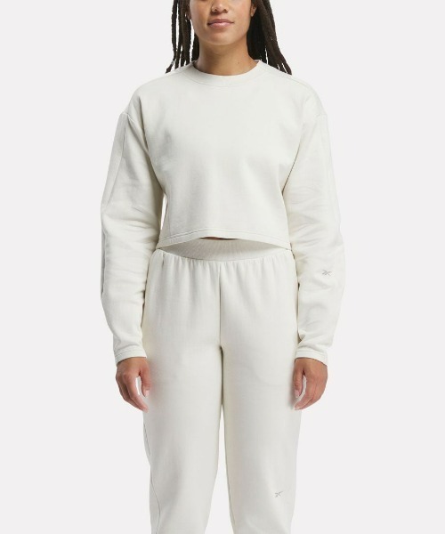 Reebok(リーボック)の「アクティブ コール ドリームブレンド ミッドレイヤー / ACTIV COLL DREAMBLEND MIDLAYER(Tシャツ/カットソー・レディース・ブルーグレー/ブラック/アイボリー・LARGE/MEDIUM/SMALL/XX-LARGE/X-LARGE/X-SMALL)」の2枚目の写真