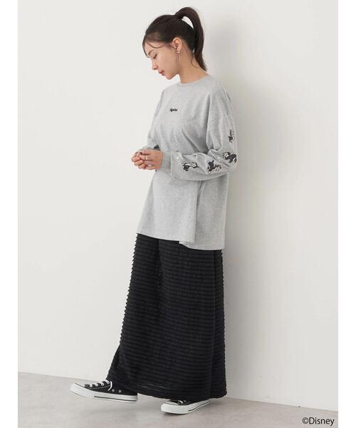 Disney/袖プリントフィガロロンT